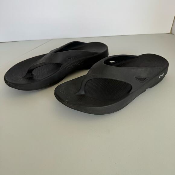 OOFOS OOriginal Recovery Sandals Flip Flops Slip On Black Men 11 Women 13 - Picture 1 of 7